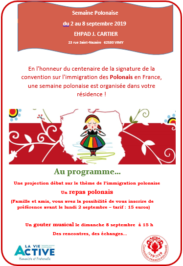 Semaine polonaise EHPAD Vimy