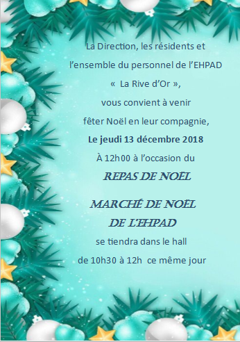 Marché de Noel EHPAD Noyelles Godault
